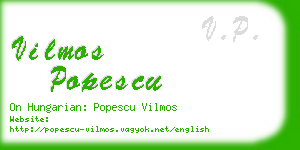 vilmos popescu business card